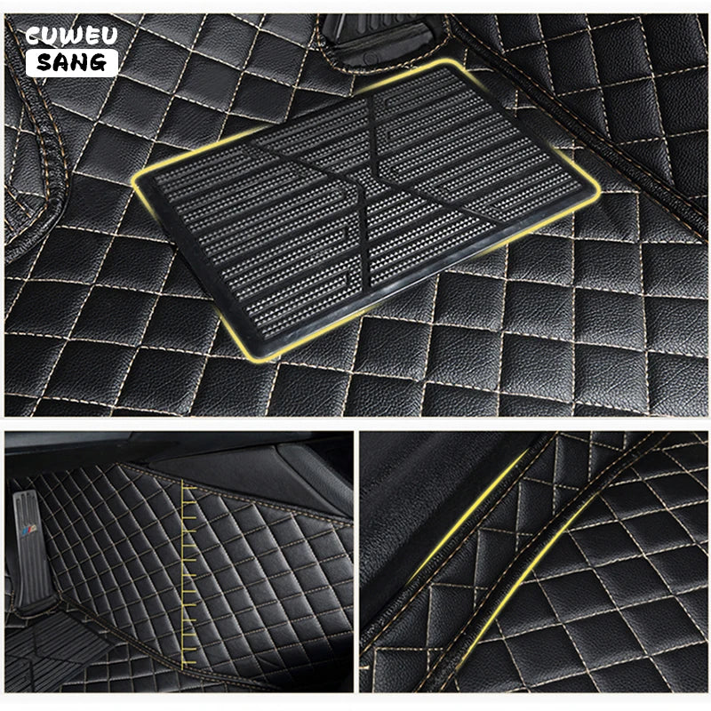 CUWEUSANG tapis de sol de voiture personnalisé pour BYD Atto 3 joint de dauphin F0 F3 F6 E6 G3 G6 S6 chanson Qin Auto tapis pied Coche accessoire