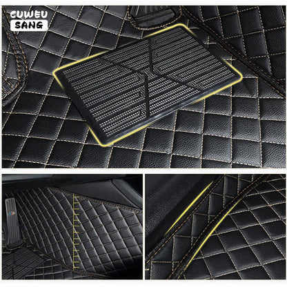 CUWEUSANG tapis de sol de voiture personnalisé pour BYD Atto 3 joint de dauphin F0 F3 F6 E6 G3 G6 S6 chanson Qin Auto tapis pied Coche accessoire
