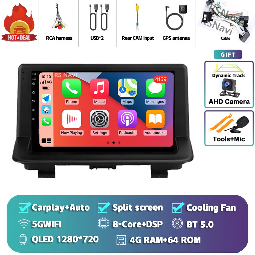 Android 15 sans fil CarPlay Auto autoradio pour Audi Q3 2012-2018 DSP lecteur vidéo multimédia GPS stéréo Autoradio unité principale WIFI
