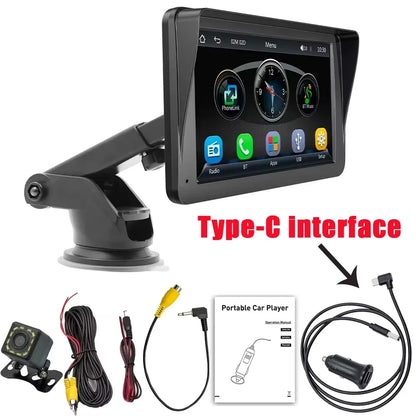 Autoradio Carplay universel, écran 10.26 pouces, lecteur vidéo multimédia WIFI, écran Carplay sans fil + caméra 12LED pour Apple ou Android