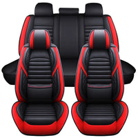 Pour 5 sièges housses de siège de voiture housse de siège en cuir PU housse de coussin de siège ensemble complet tapis de protection de siège avant arrière pour camions SUV