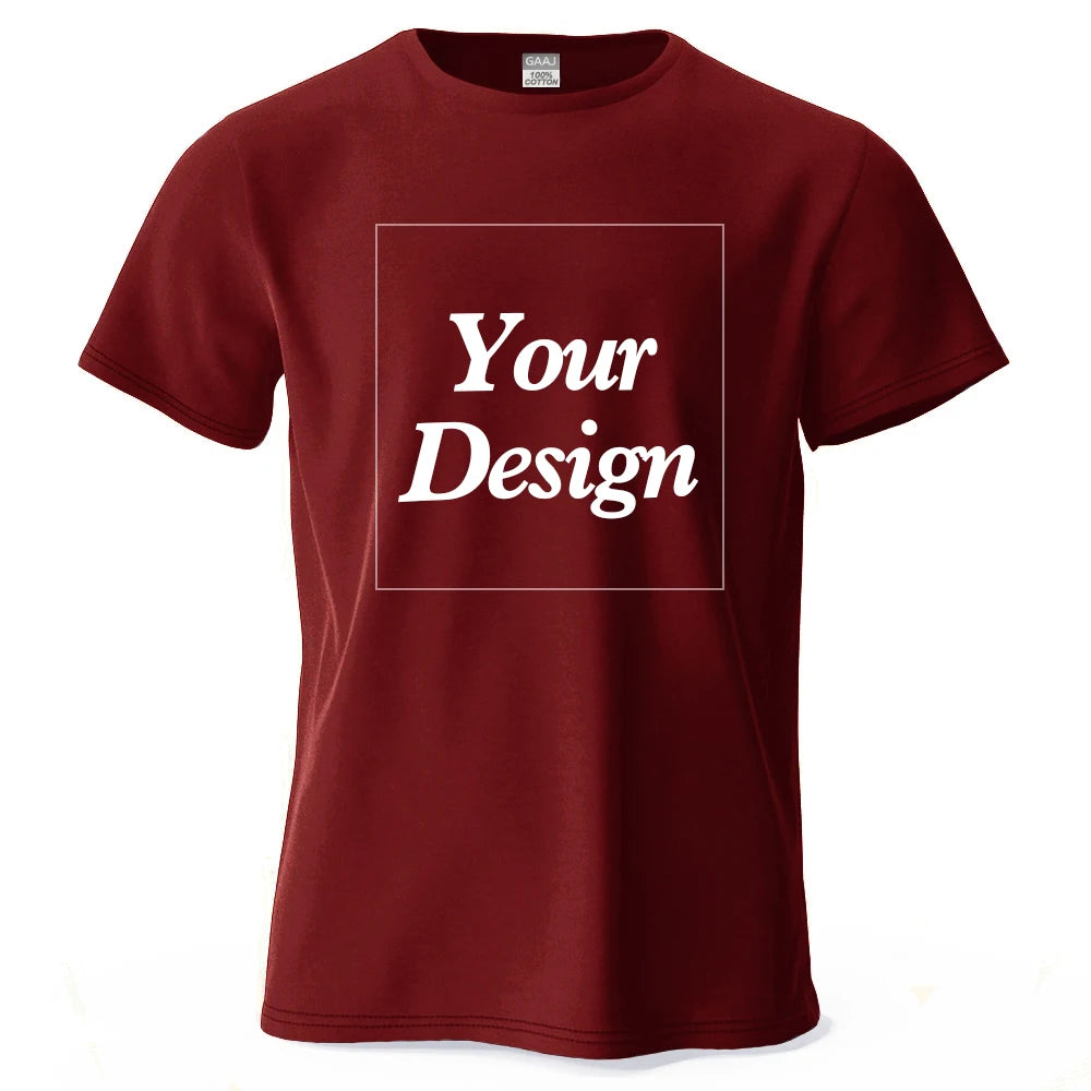 T-shirt personnalisé t-shirt personnalisé t-shirt personnalisé bricolage imprimer votre photo marque Logo texte hommes femmes 100% coton cadeau Premium