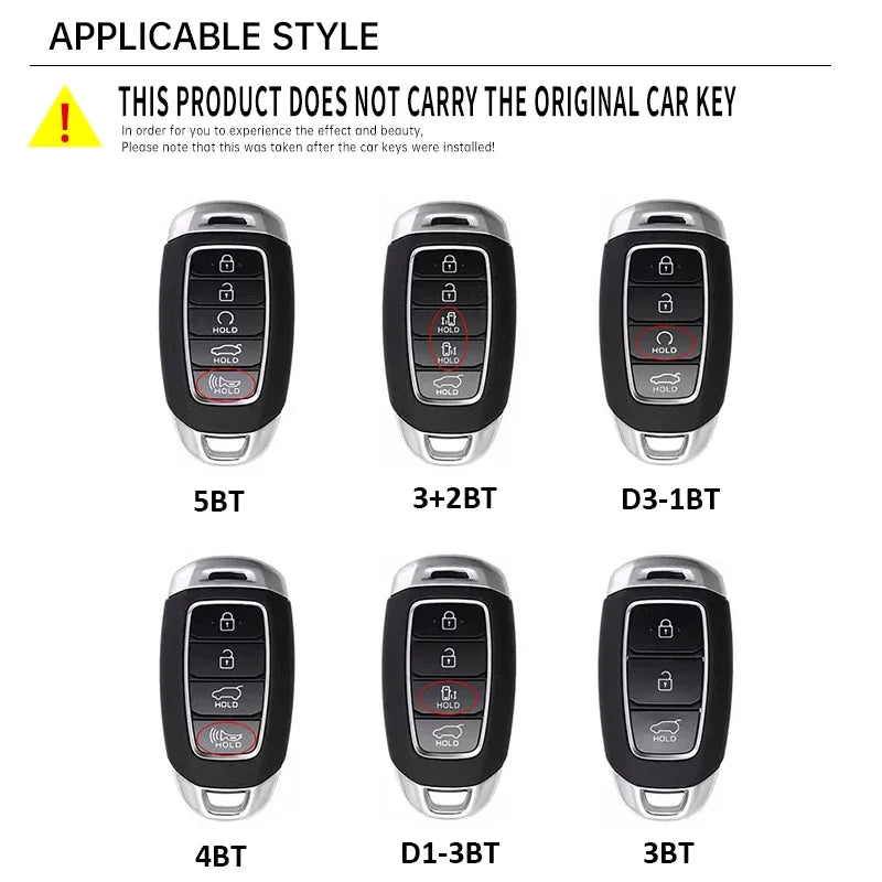 Étui pour clé de voiture en métal, housse pour Hyundai Accent Solaris Sonata Palisade Kona Azera Creta I20 I30 IX35 IX25 Elantra Grandeur Ig