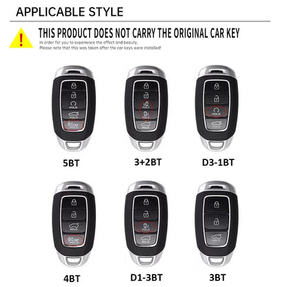 Étui pour clé de voiture en métal, housse pour Hyundai Accent Solaris Sonata Palisade Kona Azera Creta I20 I30 IX35 IX25 Elantra Grandeur Ig