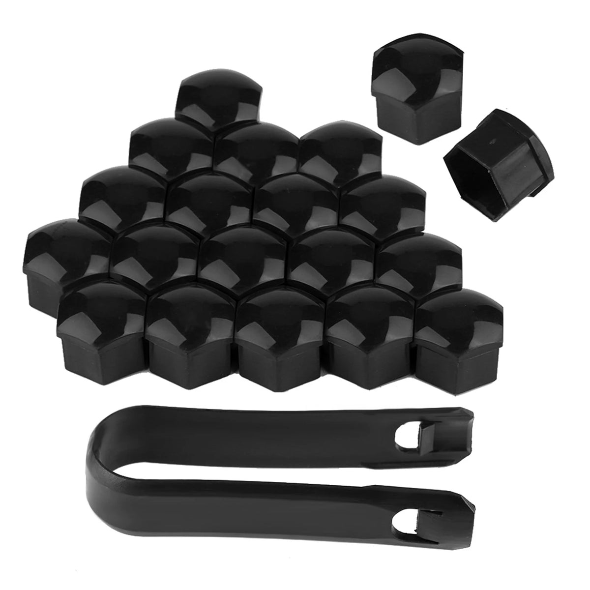 Capuchons d'écrou de roue de voiture, 17mm, 19mm, 21mm, couvercle de vis de moyeu automatique de roue de voiture, protection anti-étirement, couvercle de vol, accessoires automobiles, 20 pièces