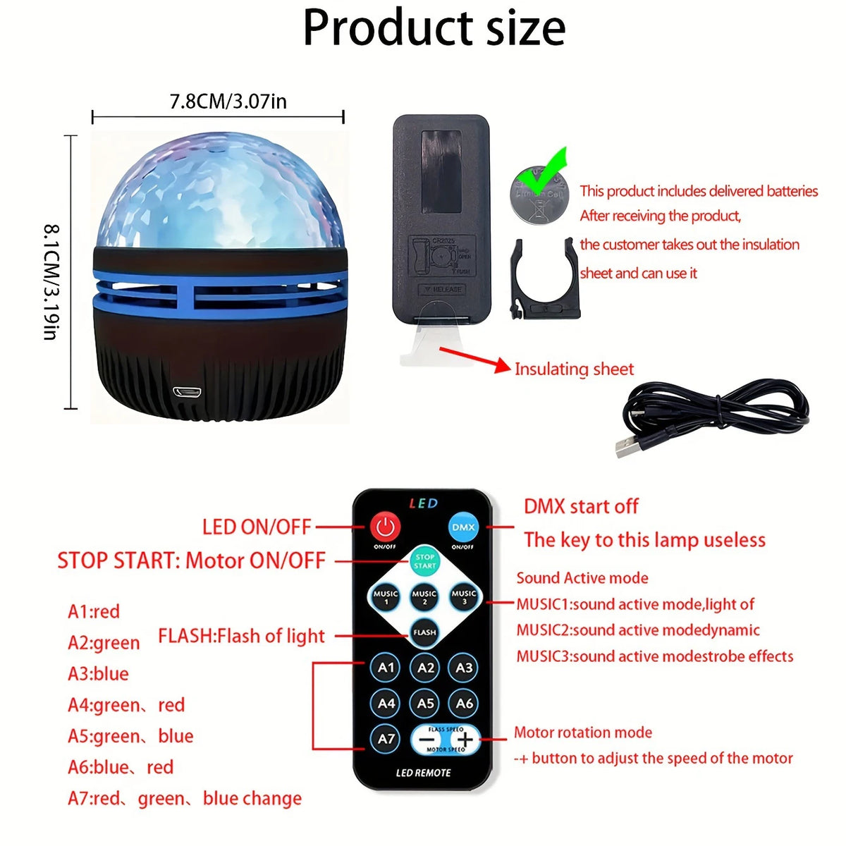 جهاز عرض مجرة السماء المرصعة بالنجوم، أضواء مسرح USB مع جهاز تحكم عن بعد، يُنشط بالصوت، تغيير الألوان لتزيين الغرفة، الحفلات، هدايا العيد