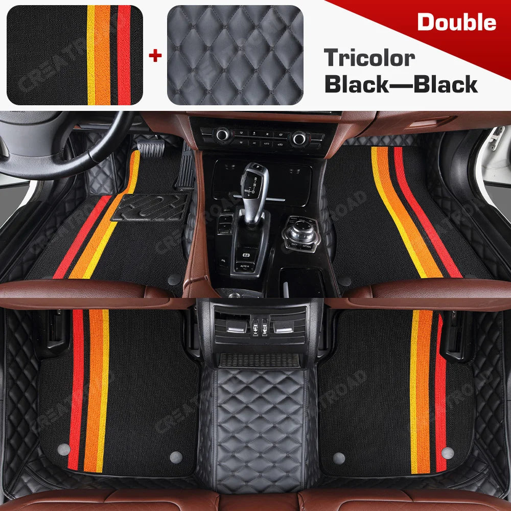 Tapis de sol de voiture Double couche, couverture de tapis automobile personnalisée, accessoires d'intérieur pour Xpeng G6/G9 2022 2023 2024 2025