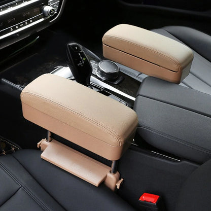 Leather Auto Car SUV Front Seat Side Gap Center Console Storage Box Organizer Pocket Adjustable Lifeable Armrest