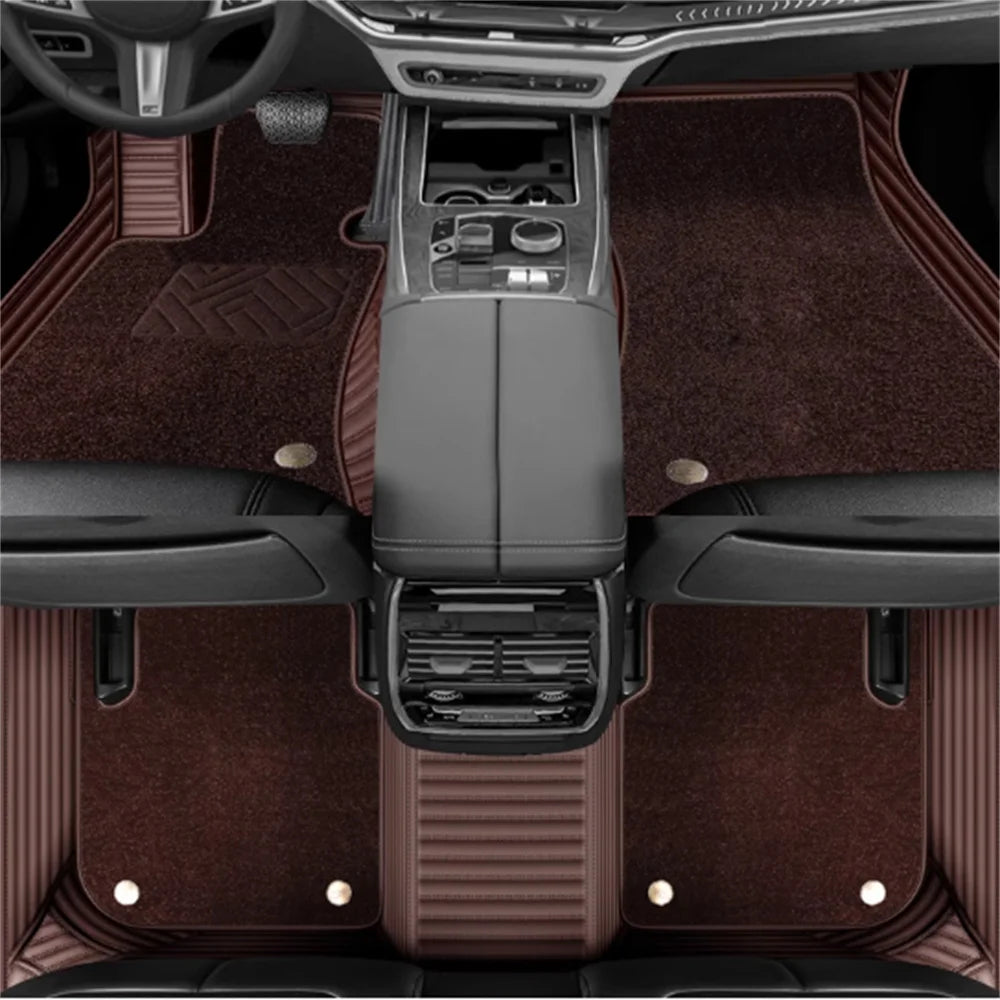Pour VW Passat berline B5 B5.5 B6 B7 B8 B9 tapis Auto Double couche personnalisé tapis de sol de voiture Coche accessoires doublures de sol