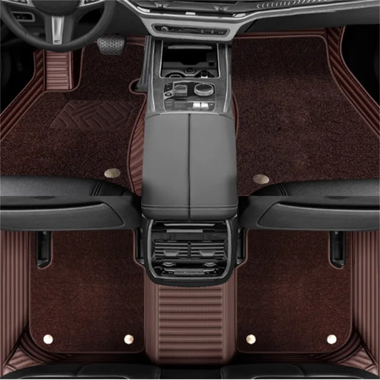 Pour VW Passat berline B5 B5.5 B6 B7 B8 B9 tapis Auto Double couche personnalisé tapis de sol de voiture Coche accessoires doublures de sol