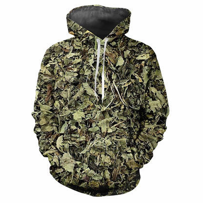 Camouflage chasse animaux en plein air Camouflage printemps et automne hommes à capuche rue tendance ample confortable haut décontracté vêtements