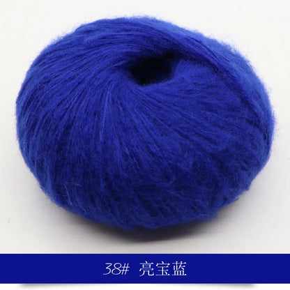 Fil Mohair tricoté à la main, 25g, 1 pièce, ligne de laine chaude au Crochet, pull shwal, écharpe