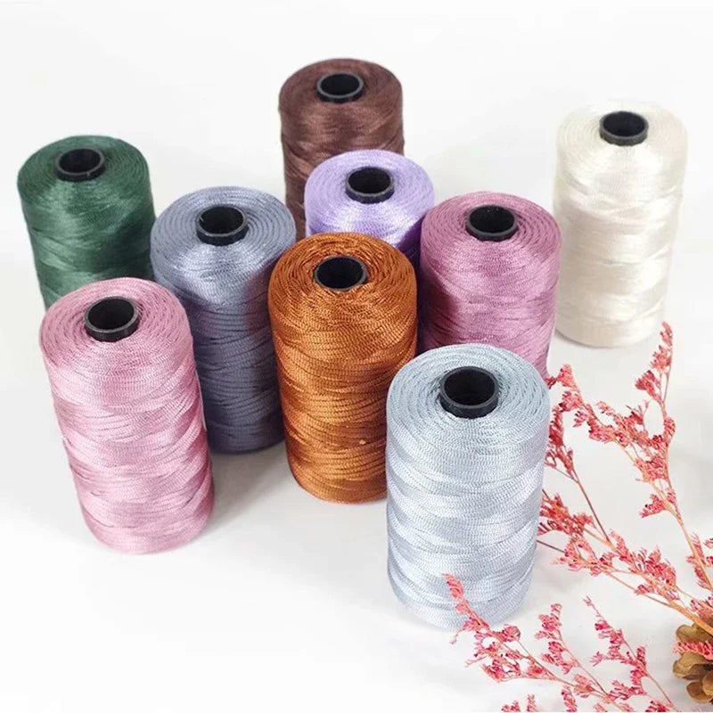 Fil de Crochet d'été en Satin, 100g/bobine, sangle conçue, fil fantaisie mélangé pour bricolage, chapeau, sac à main, pull, chapeau, 1 pièce