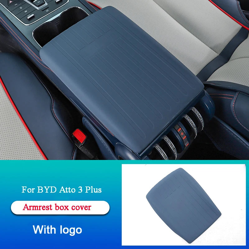 Couvercle de Protection en Silicone pour main courante de porte BYD Atto 3 Yuan Plus 2022 – 2023, boîte d'accoudoir de changement de vitesse, Protection intérieure de voiture