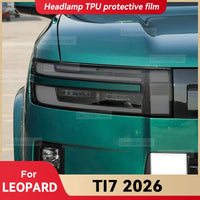 Film de protection en TPU noir fumé pour phares de voiture LEOPARD TI7 2026, film teinté pour phares avant, changement de couleur, autocollant de protection