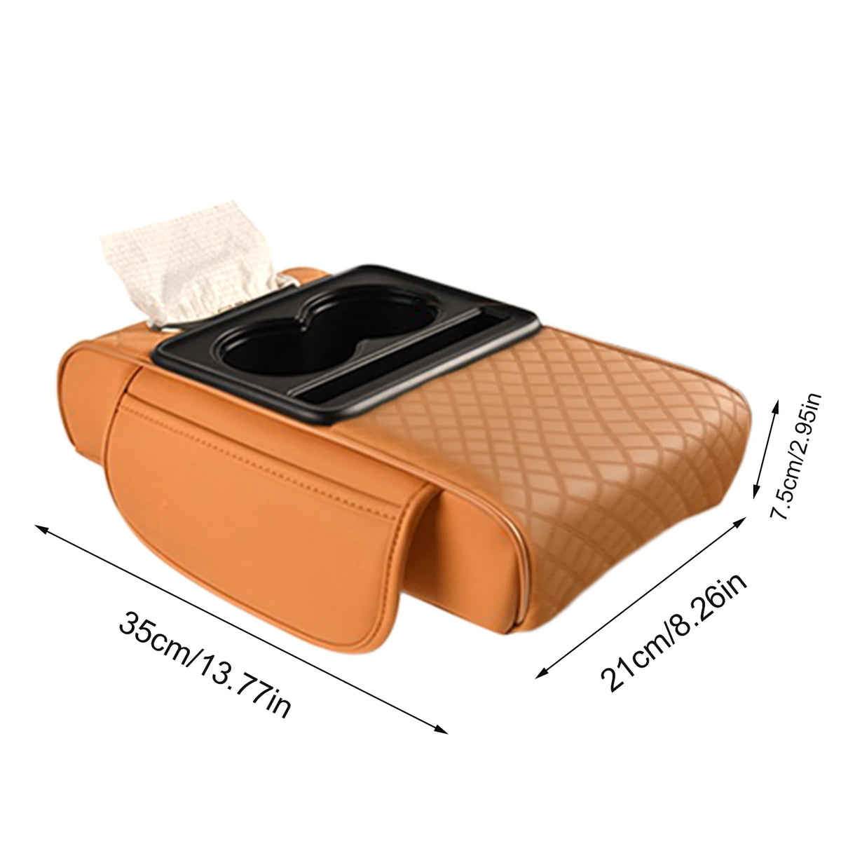 Coussin d'extension multifonctionnel pour accoudoir de voiture, coussin de console centrale épaissi de 7,5 cm, support de coude, organisateur de voiture