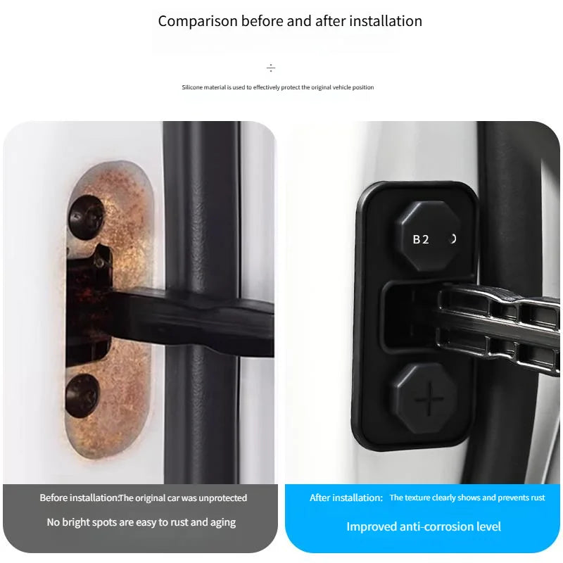 Convient au limiteur de porte automatique BYD, matériau en silicone antirouille, résistant à la pluie, facile à installer et à protéger votre voiture