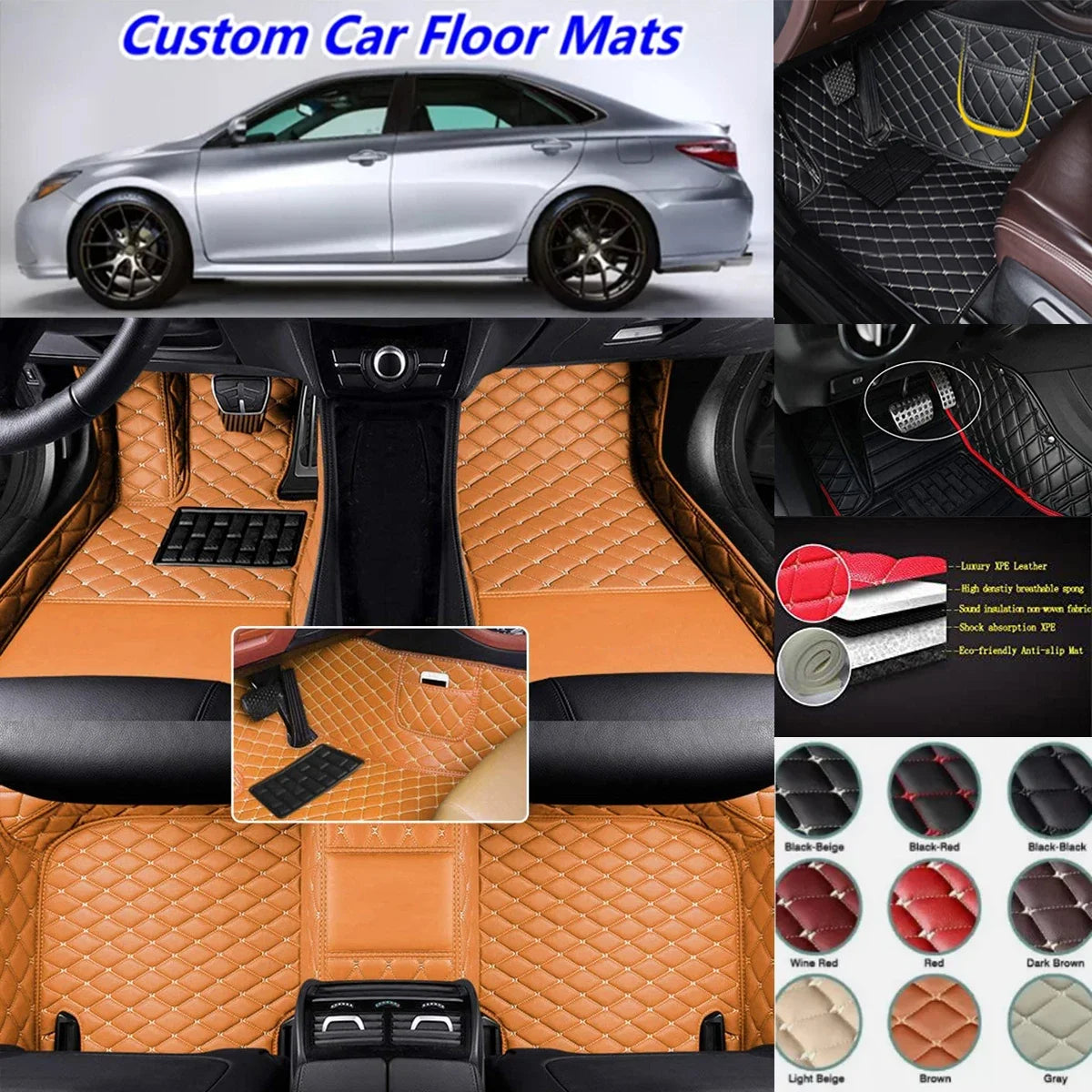 Pour Lynk & Co Z10 Z20 900 tapis de sol de voiture personnalisés tapis Auto en cuir PU imperméable pied Coche accessoire revêtement de sol