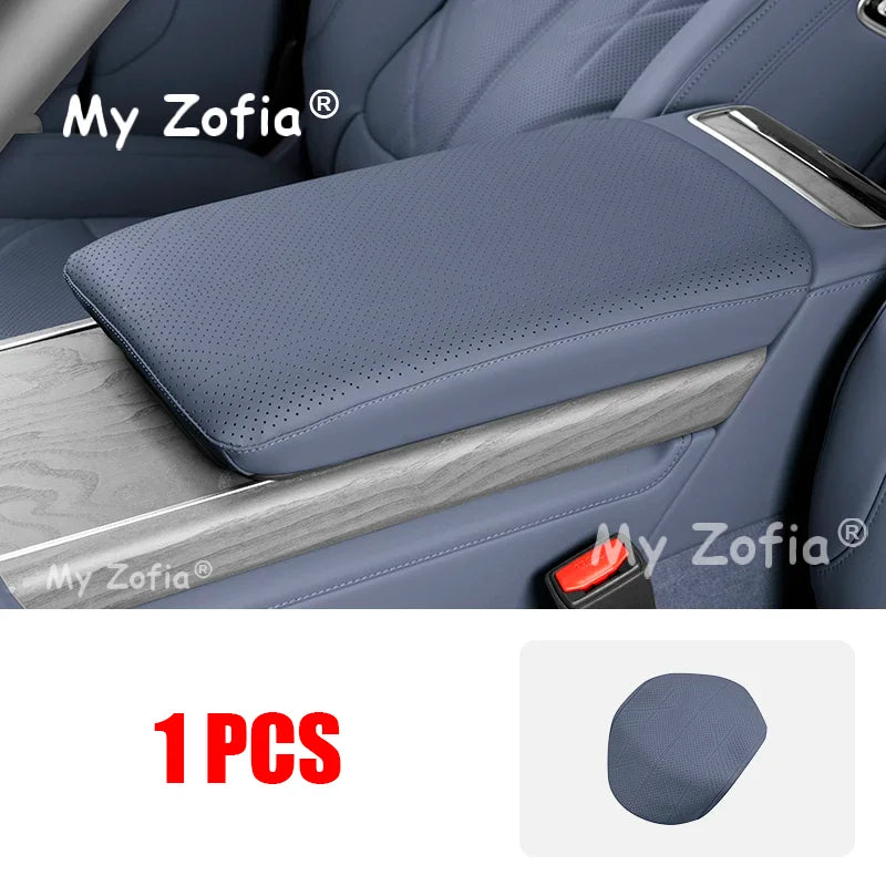 Couvercle de boîte d'accoudoir en cuir pour voiture Zeekr 9X 2025 2026, anti-rayures, Console centrale, main courante, accessoires décoratifs de protection