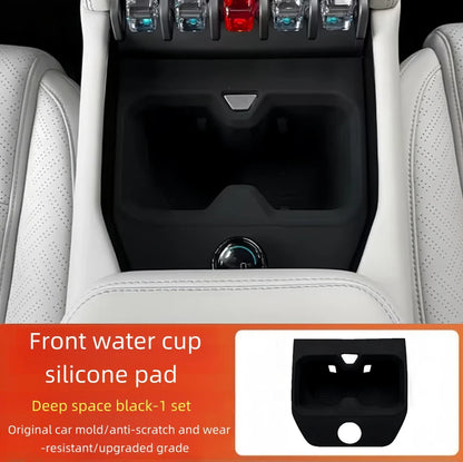 Boîte d'accoudoir de voiture modifiée en titane 3 pour BYD Leopard 3, avec tasse de Drainage avant de réfrigérateur, coussinet de protection en Silicone