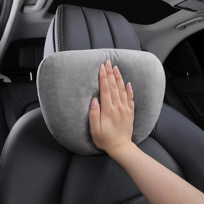 Appui-tête de voiture en coton à mémoire de forme, 2 pièces, Support de cou, accessoires de voiture, classe de siège, doux, universel, réglable, oreiller de voiture, coussin de repos du cou