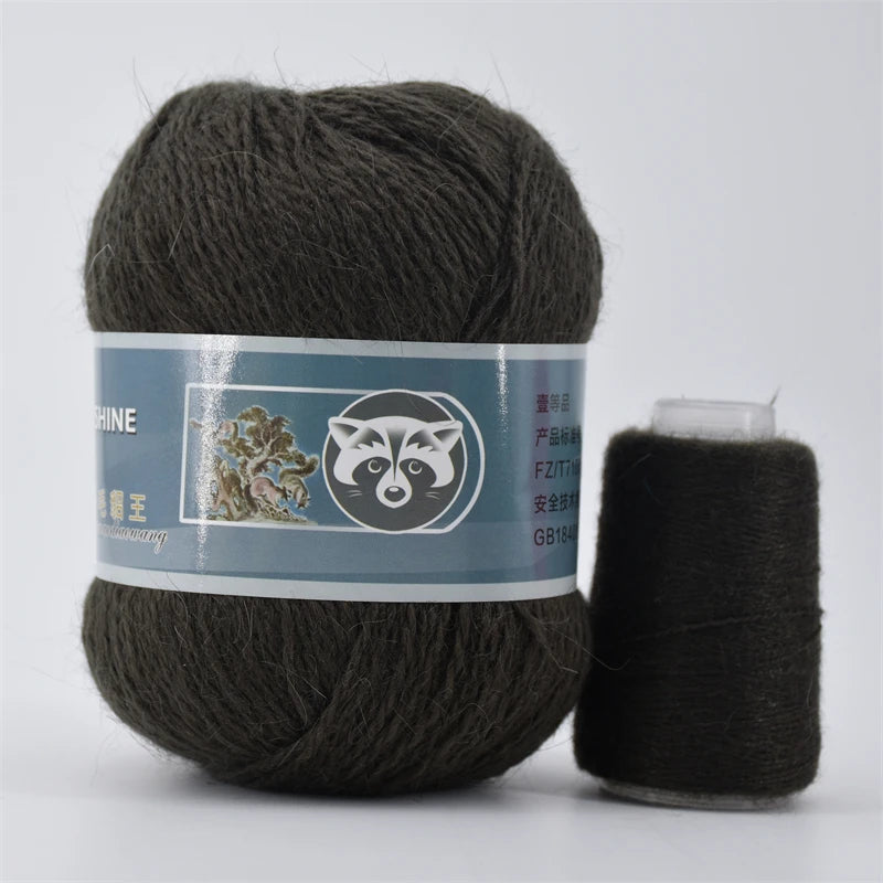 Fil de fourrure de vison pour fils pour tricoter et Crochet, fil de t-shirt en dentelle à 2 plis pour tricoter à la main, couture, 1 écheveau 340 M 50 + 20g