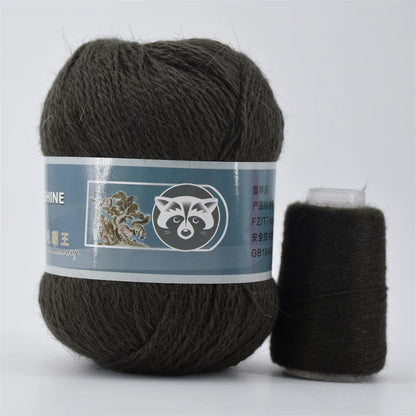 Fil de fourrure de vison pour fils pour tricoter et Crochet, fil de t-shirt en dentelle à 2 plis pour tricoter à la main, couture, 1 écheveau 340 M 50 + 20g