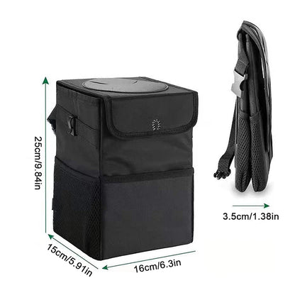Poubelle de voiture pliable portable étanche, poubelle multifonctionnelle, conteneur de stockage intérieur
