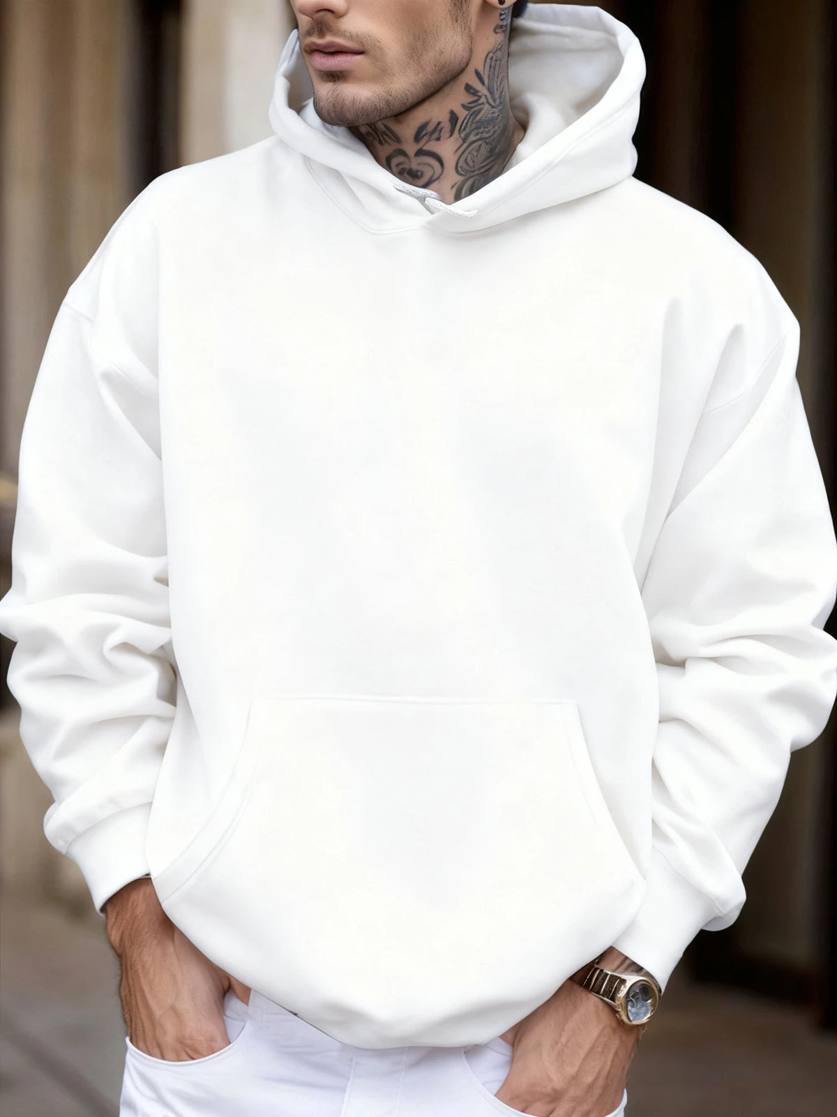 Sweat-shirt à capuche pour homme, doux et solide, confortable, avec poches en polaire, basique, chaud, Streetwear, décontracté, ample, unisexe, automne