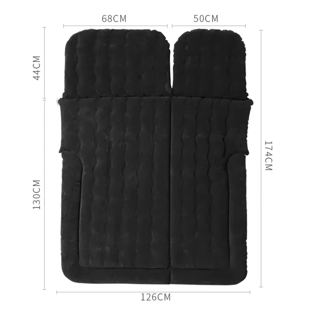Lit gonflable de voiture 2 en 1, matelas de voyage gonflable multifonction, flocage en PVC, coussin de repos doux pour voiture SUV
