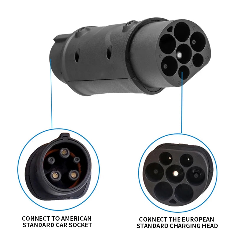 SAE J1772 convertisseur de charge norme européenne vers norme américaine adaptateur de véhicule électrique adaptateur pistolet de charge
