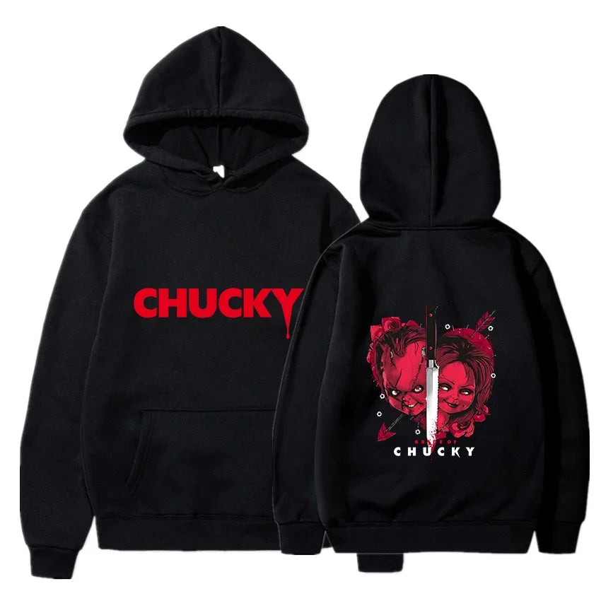 Film d'horreur jouer Chucky sweats à capuche Harajuku Hip Hop Streetwear hommes femmes automne hiver sweat à capuche hauts pullover
