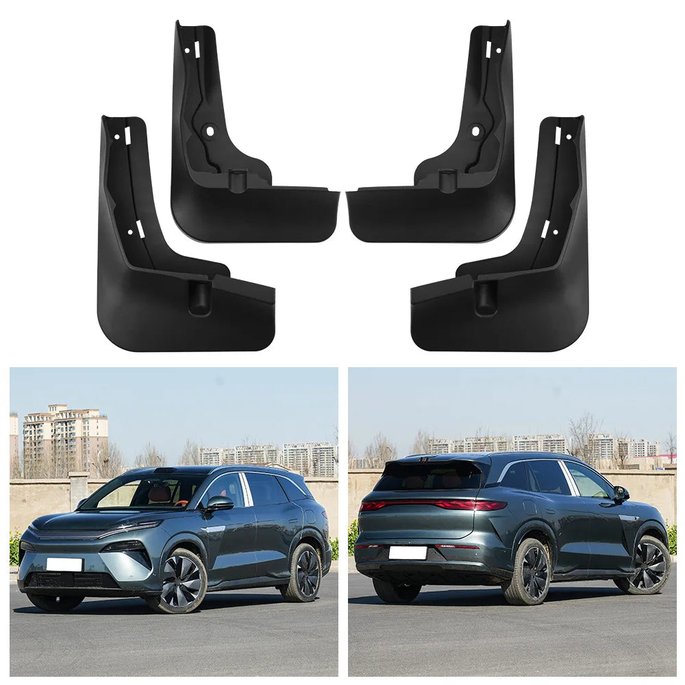 DPB garde-boue garde-boue adaptés pour BYD Tang L 2025 garde-boue de pneus bloquant les sédiments roues avant arrière ABS noir accessoires de voiture 4 pièces