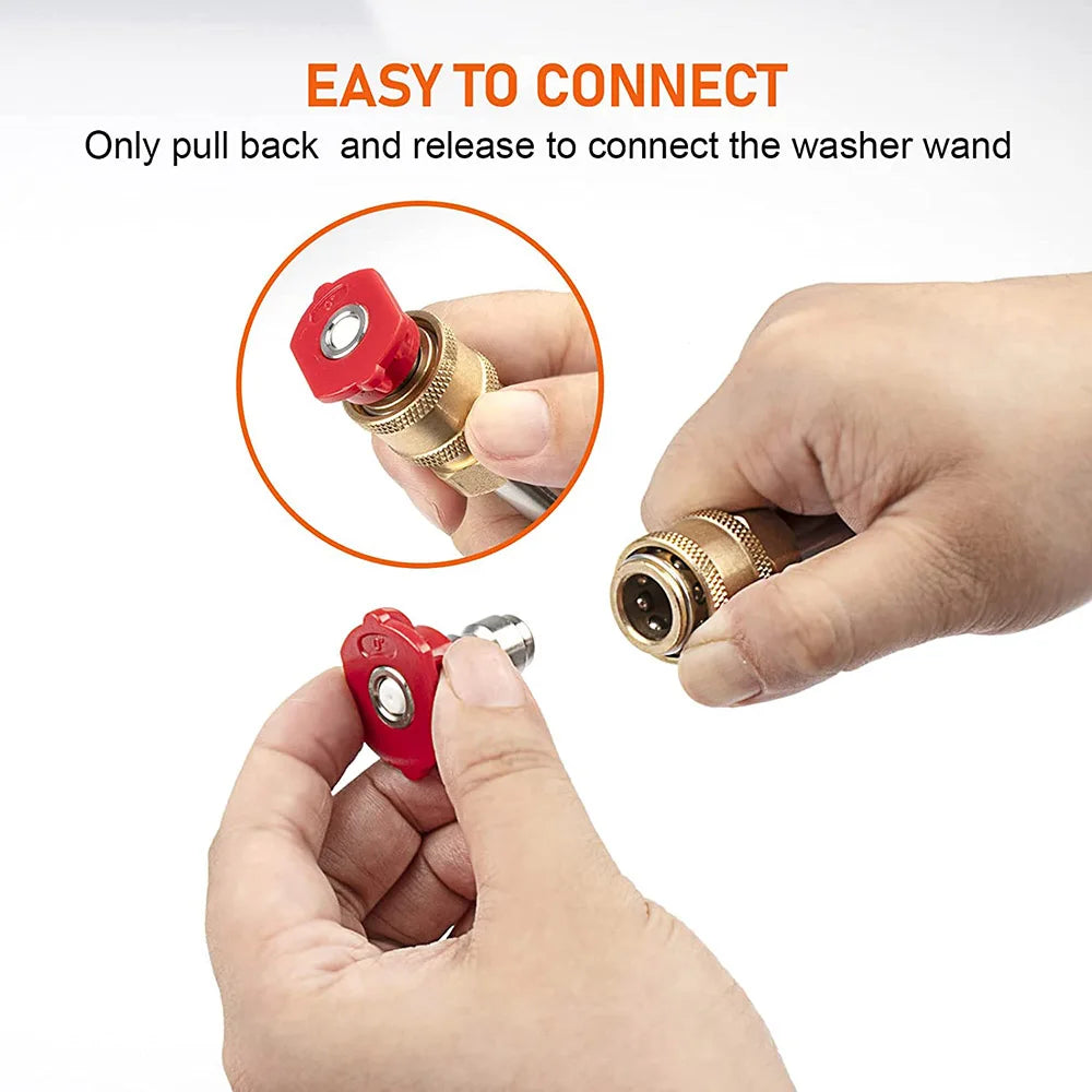 Nettoyeur de surface sous châssis de 24 pouces pour nettoyeur haute pression, balai à eau pour lavage de châssis de voiture, connecteur rapide 1/4 pouce, compatible Karcher Sun Joe