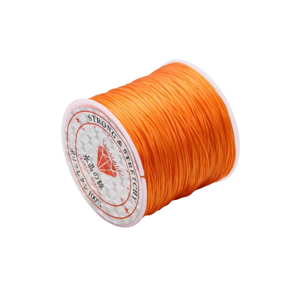 Fil élastique rond en cristal, 10 mètres, 0.7mm, cordon extensible en caoutchouc et Nylon pour la fabrication de bijoux, Bracelet de perles