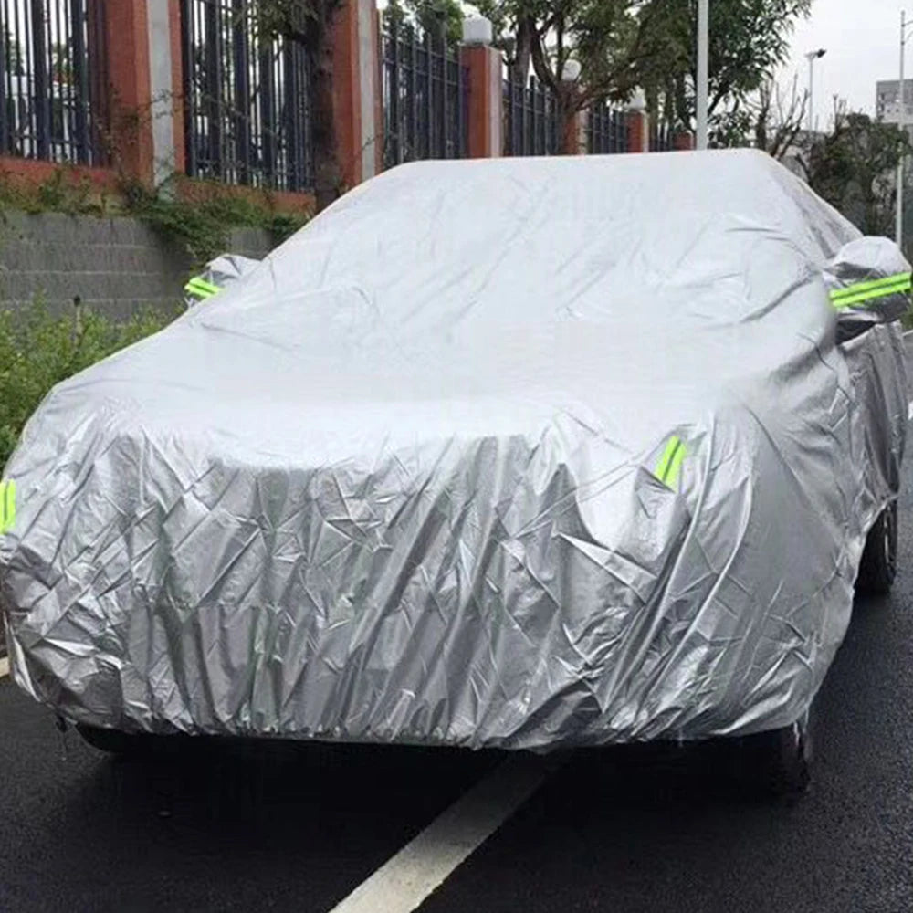 S-XXL couverture de voiture berline couvertures complètes avec bande réfléchissante Protection solaire anti-poussière et étanche UV résistant aux rayures universel