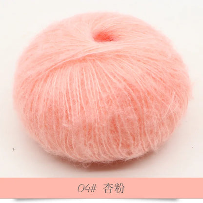 Fil Mohair tricoté à la main, 25g, 1 pièce, ligne de laine chaude au Crochet, pull shwal, écharpe