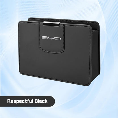 Pour BYD Song Plus Yuan Pro Tang EV F0 F3 joint u DMi Han Qin dauphin voiture boîte de rangement en cuir porte poubelle siège arrière sac poubelle