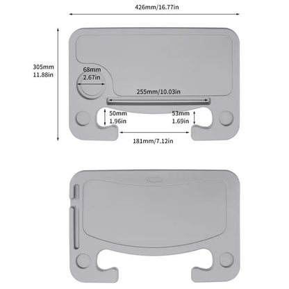 Support de bureau pour ordinateur portable de voiture, manger du travail, volant de voiture, support de Table à manger, boisson, plateau de nourriture et de café, multifonction