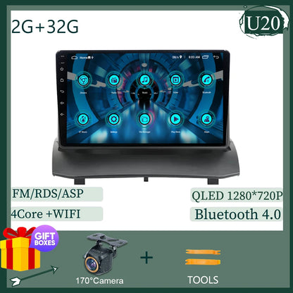 Android pour Ford Fiesta MK7 2009 - 2017 haute performance CPU tactile vidéo Bluetooth stéréo QLED écran Carplay vidéo DSP DVD