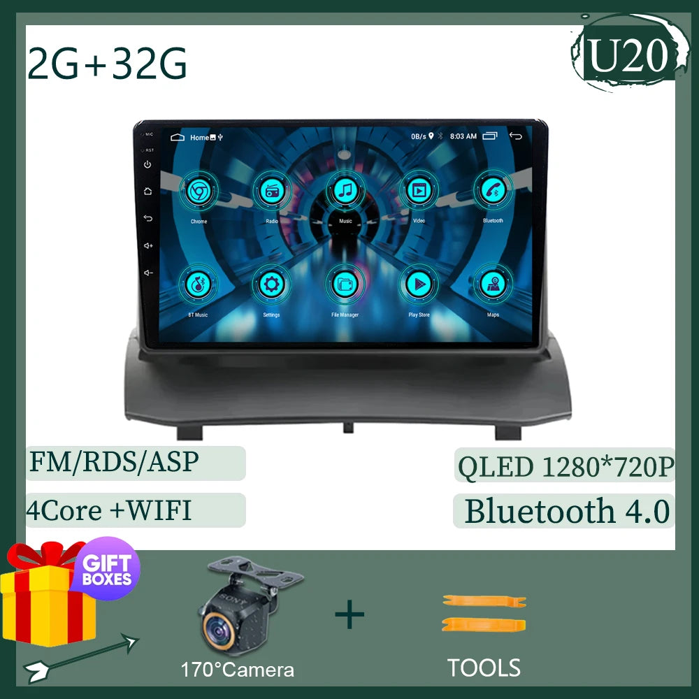 Android pour Ford Fiesta MK7 2009 - 2017 haute performance CPU tactile vidéo Bluetooth stéréo QLED écran Carplay vidéo DSP DVD