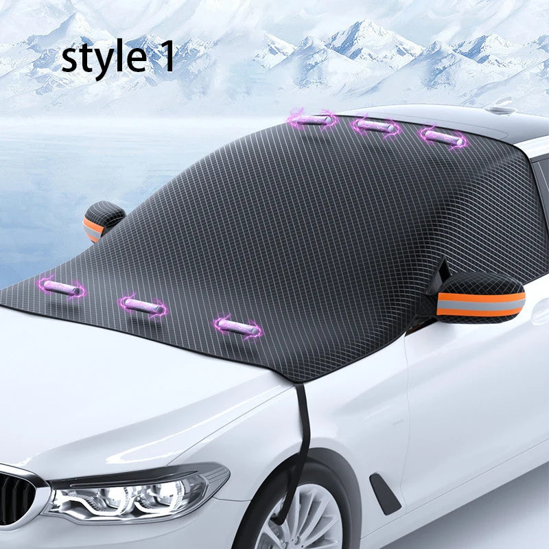 Couverture de neige magnétique pour voiture, couverture de pare-brise avant de voiture, pare-soleil extérieur, Protection contre la neige, demi-couverture de pare-brise