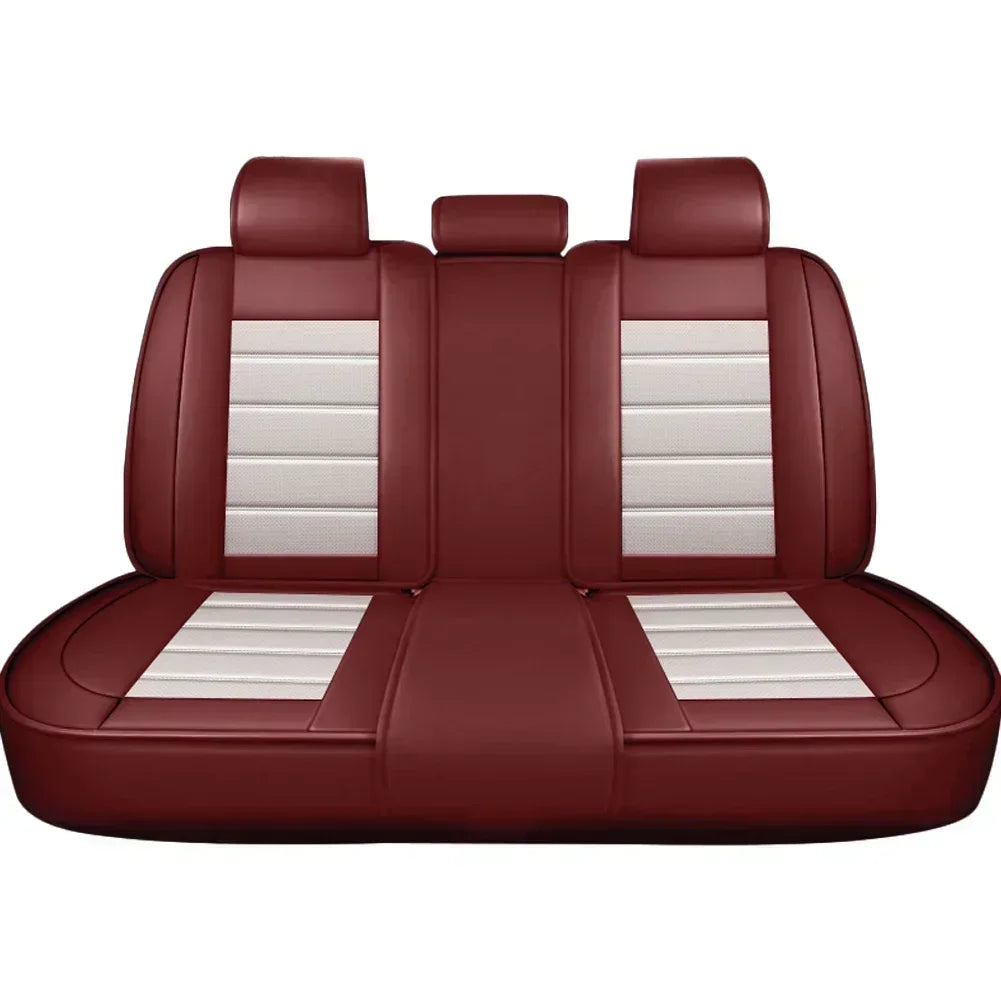 Ensemble complet de housses de siège de voiture en cuir PU, protection de banc fendue avant et arrière, quatre saisons universelles, adaptées à la plupart des accessoires de voiture SUV