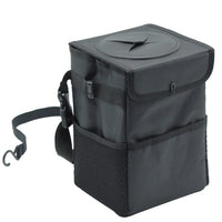 Poubelle suspendue en tissu Oxford imperméable pour siège arrière de voiture, poubelle pliable et lavable avec couvercle rabattable