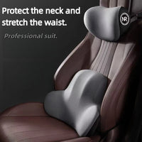 Oreiller cervical en mousse à mémoire de forme pour voiture, coussin de soutien lombaire pour le dos, appui-tête universel pour voitures, accessoires d'intérieur de voiture, fournitures de véhicule
