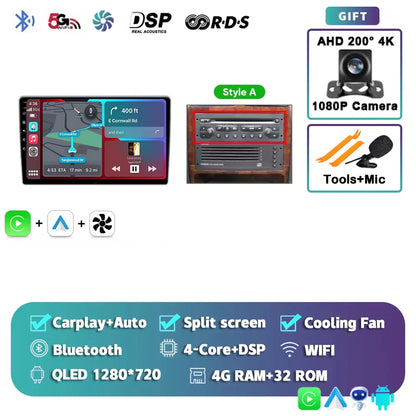 Autoradio Android 15 pour Peugeot 307 CC 307CC 307SW 2002 - 2013 sans fil Carplay Android Auto stéréo lecteur multimédia 4G 2 Din