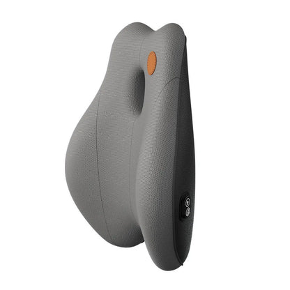 Car Electric Massage Headrest Lumbar Support Vibration Waist Lumbar Neck Pillow Backrest Cushion Car Seat Interior Accessories