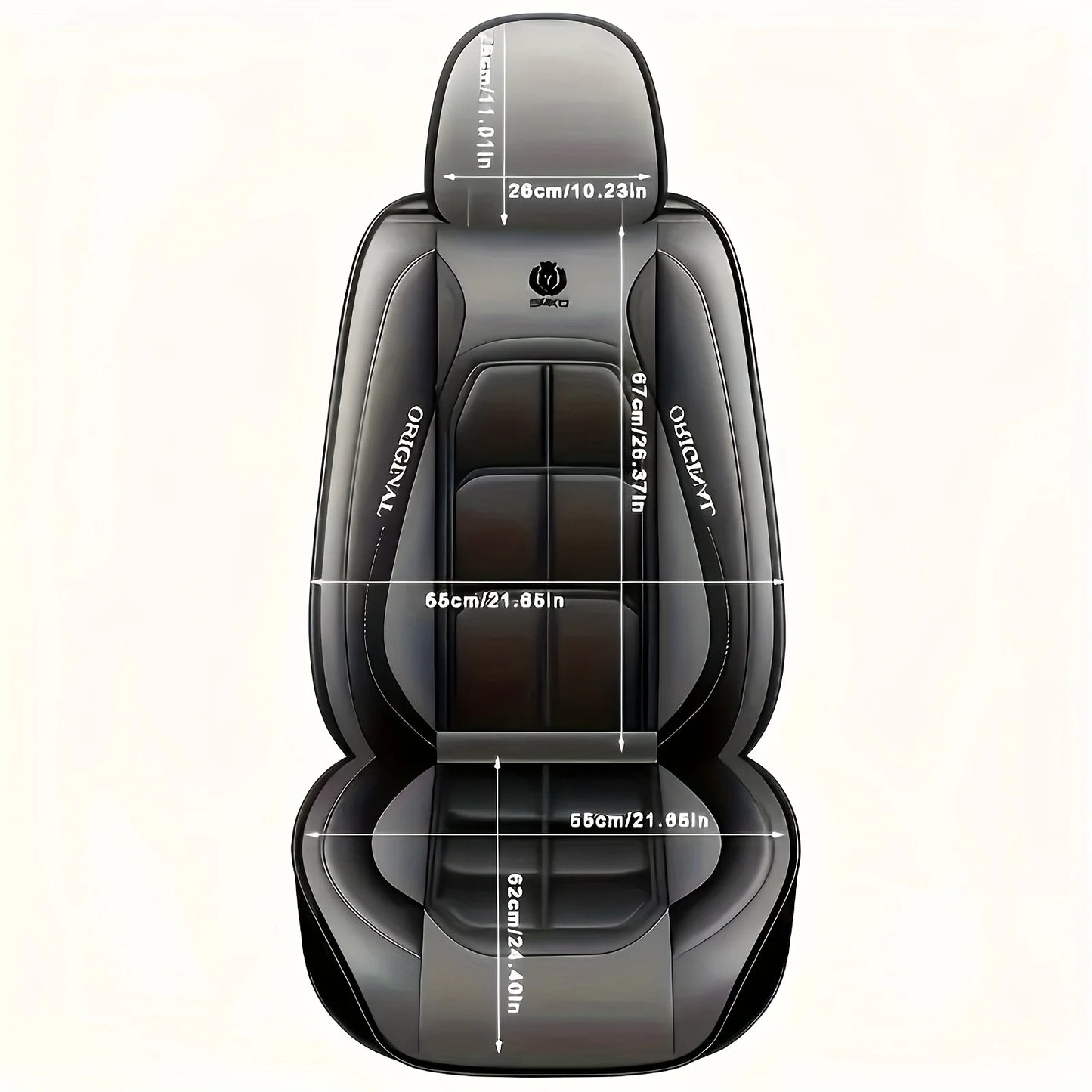 Housse de siège de voiture en cuir PU - Rouge, compatible avec les berlines et la plupart des voitures, SUV, camions, pick-up, design ergonomique avec airbags et côtés.