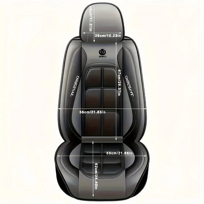 Housse de siège de voiture en cuir PU - Rouge, compatible avec les berlines et la plupart des voitures, SUV, camions, pick-up, design ergonomique avec airbags et côtés.