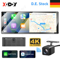XGODY 11.3 "sans fil CarPlay et Android Auto Dash Cam ADAS 4K DVR Bluetooth Audio AUX GPS Navigation tableau de bord enregistreur vidéo